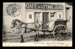 88 - THAON-LES-VOSGES - MADAME DELAIT, FEMME A BARBE,EN PROMENADE - CAFE DE LA FEMME A BARBE - Thaon Les Vosges