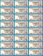 Poland, 1986, 1988; Lot Of 24 Banknotes 100 Zlotych, UNC, -UNC, AU - See Description - Polonia