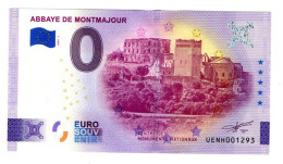 2023-1 FRANCE BILLET TOURISTIQUE 0 EURO SOUVENIR N° UENH001293 ABBAYE DE MONTMAJOUR - Essais Privés / Non-officiels