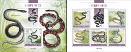 Guinea Bissau 2021, Animals, Snakes, 5val In BF +BF - Serpientes