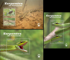 Guinea Bissau 2021, Animals, Snakes Of Venezuela, 2val In BF +2BF - Serpientes
