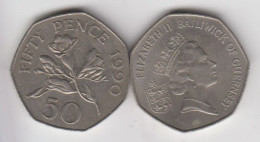 Guernsey 50p Fifty Pence Coin 1990 (Large Format) - Guernesey