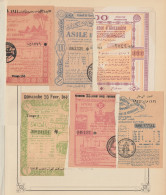 Egypt - 1943-4 - RARE - Lot, Vintage Various Lotteries - Sticked From Upper Side - Storia Postale