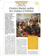 FICHE ATLAS: CHARLES MARTEL ARRETE LES ARABES A POITIERS -MEROVINGIENS - Histoire