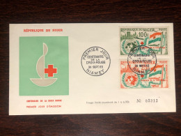 NIGER FDC COVER 1963 YEAR RED CROSS HEALTH MEDICINE STAMPS - Níger (1960-...)