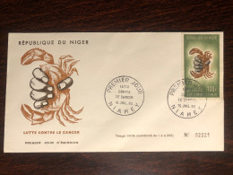 NIGER FDC COVER 1965 YEAR CANCER ONCOLOGY HEALTH MEDICINE STAMPS - Niger (1960-...)