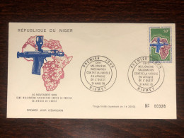 NIGER FDC COVER 1970 YEAR SMALLPOX VARIOLE HEALTH MEDICINE STAMPS - Níger (1960-...)