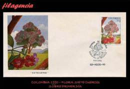 AMERICA. COLOMBIA SPD-FDC. 1990 FLORA. SIETECUEROS - Colombia