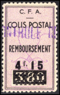 Algeria 1941 4f15 On 3f80 Colis Postale Lightly Mounted Mint. - Parcel Post