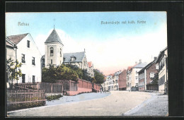 AK Rehau In Bayern, Ascherstrasse Mit Kath. Kirche  - Rehau