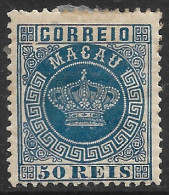 Macau Macao – 1885 Crown Type 50 Réis Mint Stamp - Ungebraucht