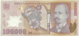ROMANIA - 100.000 Lei - 2001-2004 - Pick 114 - Série 024D - POLYMER - 100000 - Rumänien