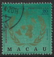 Macau Macao – 1973 World Weather Organization 20 Avos Used Stamp - Gebraucht