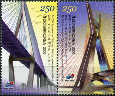 South Korea 2009. Korea - Brazil Diplomatic Relations (MNH OG) Block Of 2 Stamps - Corée Du Sud