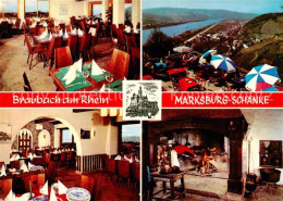 73815620 Braubach Rhein Marksburg Schaenke Gastraeume Panorama Grill Braubach Rh - Braubach