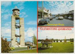 Australia TASMANIA TAS War Memorial Clock Park Street ULVERSTONE Douglas DS329 Postcard C1970s - Andere & Zonder Classificatie