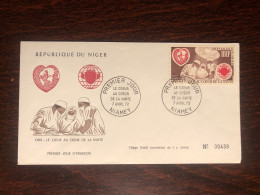 NIGER FDC COVER 1972 YEAR CARDIOLOGY HEART SURGERY HEALTH MEDICINE STAMPS - Niger (1960-...)