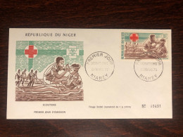 NIGER FDC COVER 1973 YEAR RED CROSS HEALTH MEDICINE STAMPS - Niger (1960-...)