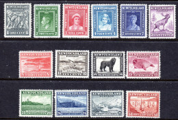 NEWFOUNDLAND - 1941 DEFINITIVE SET (14V) FINE MOUNTED MINT MM * SG 276-289 - 1908-1947