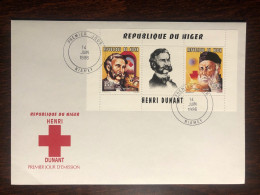 NIGER FDC COVER 1996 YEAR REC CROSS DUNANT HEALTH MEDICINE STAMPS - Níger (1960-...)