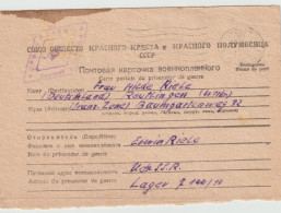 German Prisoner Of War Card From Soviet, Now Ukraine, Lager 7144/10 Located Luhansk/Woroschilowgrad Signed - Militaria