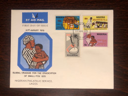 NIGERIA FDC COVER 1978 YEAR  SMALLPOX  VARIOLE HEALTH MEDICINE STAMPS - Nigeria (1961-...)