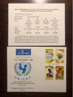 NIGERIA FDC  COVER 1986 YEAR  VACCINATION UNICEF HEALTH MEDICINE STAMPS - Nigeria (1961-...)