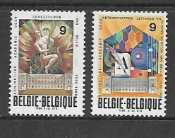 BELGIQUE 1988 ACADEMIES ROYALES DE LANGUES YVERT  N°2296/2297  NEUF MNH** - Unused Stamps