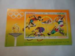 HONG KONG MNH  SHEET OLYMPIC GAMES  BARCELONA 1992 - Verano 1992: Barcelona