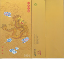 China 2024 Happy New  Year Of The Dragon Postal Cards 4v(HPW2024) - Hologramme