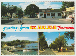 Australia TASMANIA TAS Coastal Town Views ST HELENS Douglas DS376 Multiview Postcard C1970s - Altri & Non Classificati