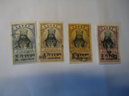 ETHIOPIA  USED 4 STAMPS  KINGS 1943 - Ethiopia