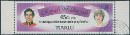 Tuvalu 1982 SG188 45c Charles And Diana Cyclone Relief Surcharge FU - Tuvalu