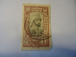 ETHIOPIA  USED  STAMPS  KINGS  1919 POSTMARK ABADAD ADDIS ABBEBA - Ethiopia