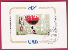 Ajman Block 16 Gestempelt, Olympische Sommerspiele 1968 In Mexiko (Nr.1968) - Zomer 1968: Mexico-City