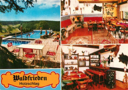 73571467 Holzschlag Bonndorf Pension Waldfrieden Schwimmbad Gastraeume Bar Holzs - Bonndorf