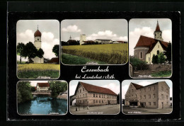 AK Essenbach Bei Landshut, Gasthaus Groll, Haus Scheller, Pfarrkirche  - Landshut