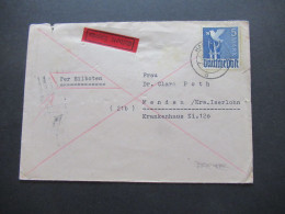 6.6.1948 Kontrollrat 5 Mark Friedenstaube Nr.962 EF Fernbrief Per Eilbote Expres Hamburg - Menden - Lettres & Documents