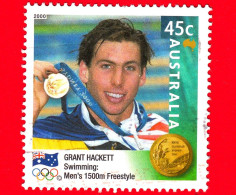 AUSTRALIA  - Usato - 2000 - Giochi Olimpici - Medaglia - Nuoto - 1500 Stile Libero - Grant Hackett - 45 - Usati