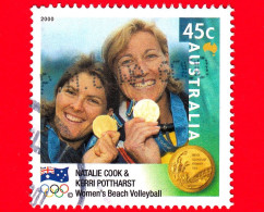 AUSTRALIA  - Usato - 2000 - Giochi Olimpici - Medaglia - Beach Volleyball - Natalie Cook, Kerri Pottharst - 45 - Oblitérés