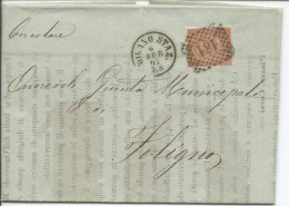 1863 Busta Con Cent 2 Londra DLR, Annullo Numerale - Gebraucht