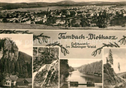 73567188 Tambach-Dietharz Gesamtansicht Falkenstein Wasserfall Tammichgrund Land - Tambach-Dietharz