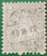 SVIZZERA 1862 HELVETIA SEDUTA  2c - Used Stamps