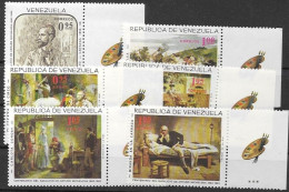 Venezuela Mnh ** Complete Set With Painting Brush Border 1966 - Venezuela