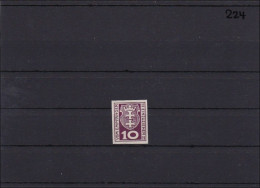 Danzig, Porto MiNr. 1 A U ** Postfrisch, Selten Ungezähntes Luxusstück - Postage Due