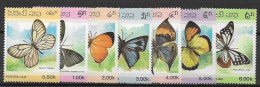 Laos Butterfly Set 1988 Mnh ** 7 Euros - Laos