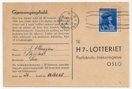 NORVEGE - Carte Loterie Affr 30 + 10 Nasjonalhjelpen - OMEC Drammen 1946 - Lettres & Documents