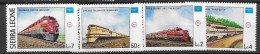 Sierra Leone Train Set Mnh ** 1986 13 Euros - Sierra Leone (1961-...)