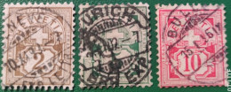 SVIZZERA 1905  STEMMI HELVETIA  2-5-10c - Used Stamps