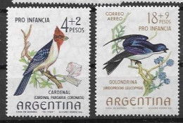 Argentina Mnh ** Birds Set 1964 4 Euros - Nuovi